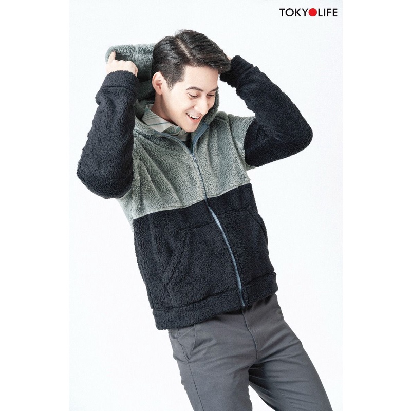 Áo Khoác Lông Cừu Nhân Tạo Cao Cấp, Siêu Ấm Nam phối 2 màu TOKYOLIFE J1/I7FLJ500H
