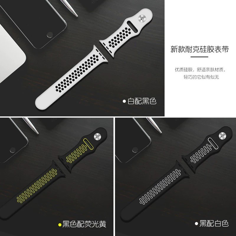 Dây Đeo Silicon Mềm Cho Đồng Hồ Thông Minh iwatch series 8 / 7 / 6 / 5 / 4 / 3 / 2 / 1 45mm 41mm 40mm 44mm 42mm 38mm