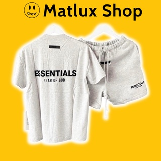   BEST QUALITY  Áo và quần Fear Of God FOG Essentials SS22 Light Oatmeal in nhung bản cao cấp set đồ FOG Essentials 