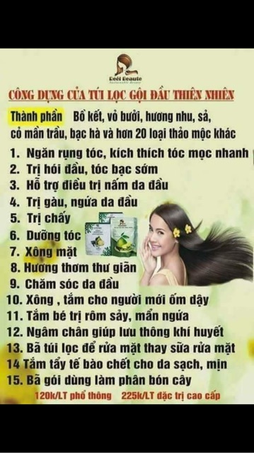 Túi lọc gội đầu thiên nhiên Reel Beaute