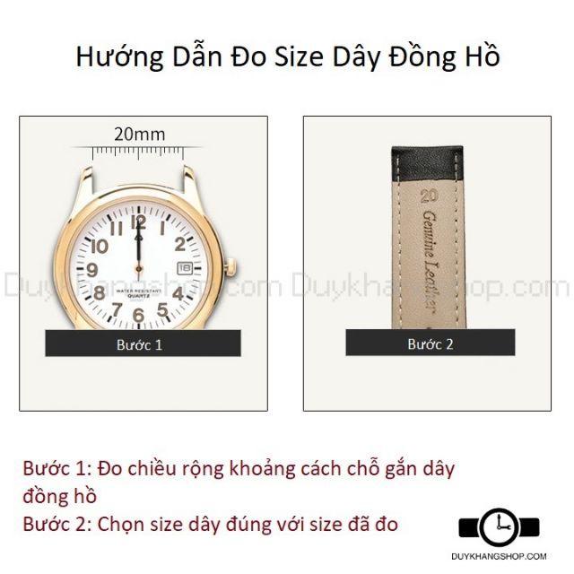 Dây Đồng Hồ Da Bò Dập Vân Da Cá Sấu - Dây Da Đồng Hồ 12mm 13mm 14mm 15mm 16mm 17mm 18mm 19mm 20mm 21mm 22mm 23mm 24mm