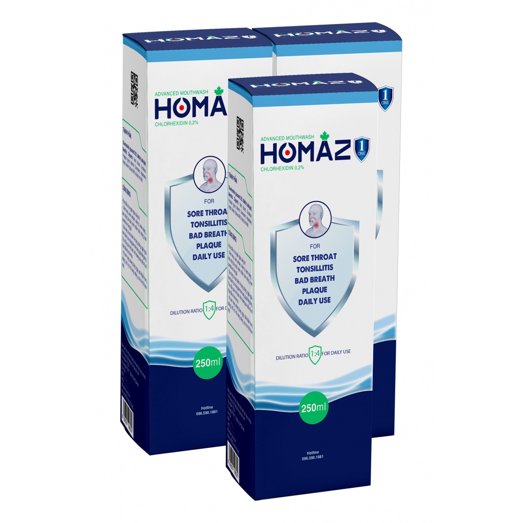 Nước Súc Miệng, Họng Chlorhexidine Homaz One