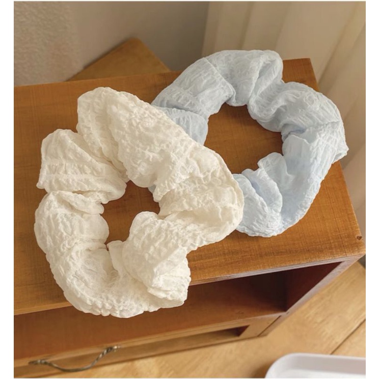 Dây cột tóc vải nhún scrunchies màu pastel dễ thương