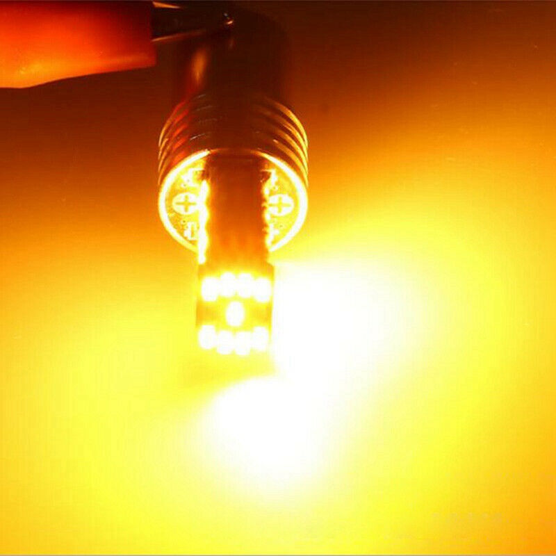 Set 2 Đèn LED Xi Nhan 1156 7506 P21W BA15S Ánh Sáng Vàng Cho Xe Ô Tô