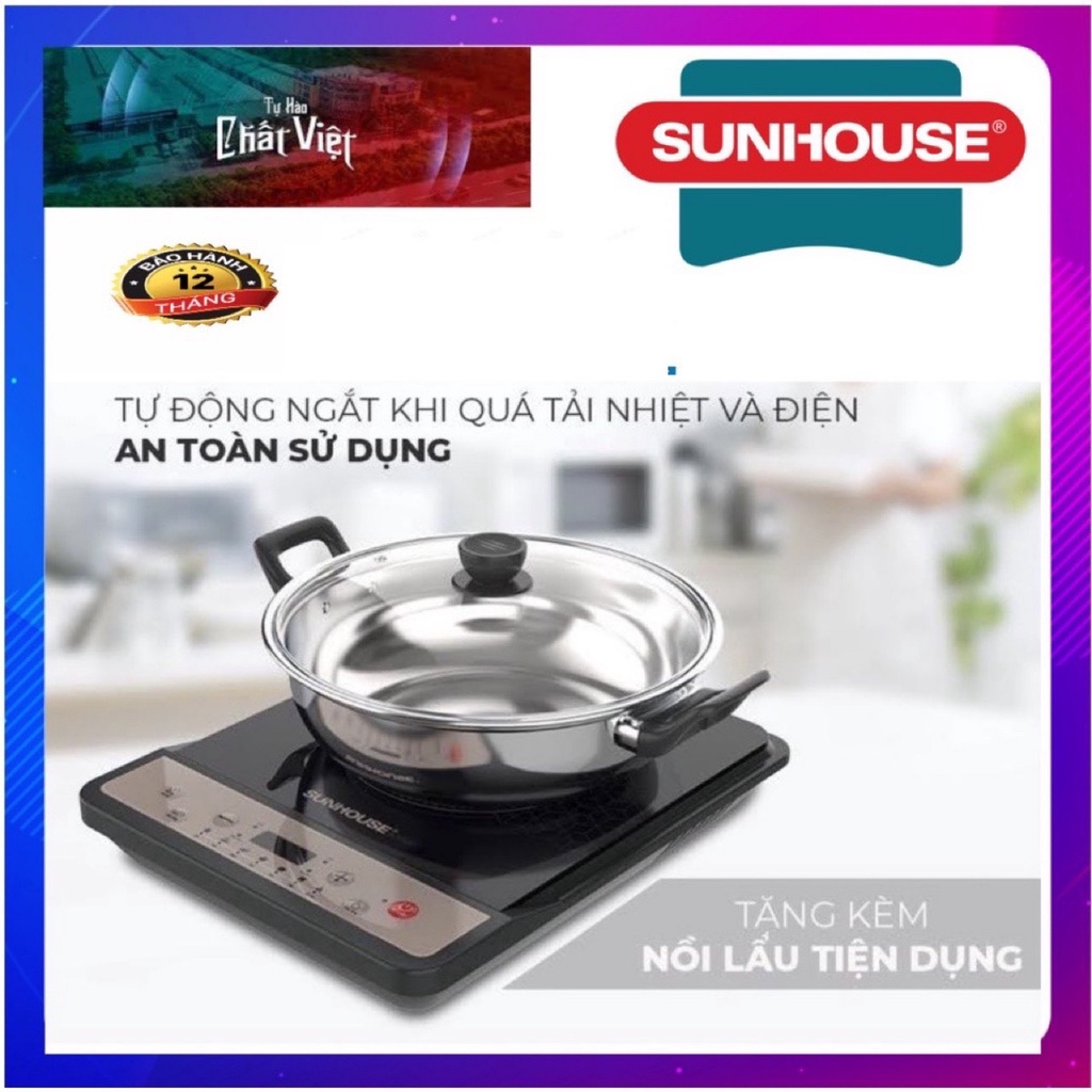 BẾP TỪ ĐƠN SUNHOUSE SHD6160 tặng kèm nồi inox hàng chính hãng