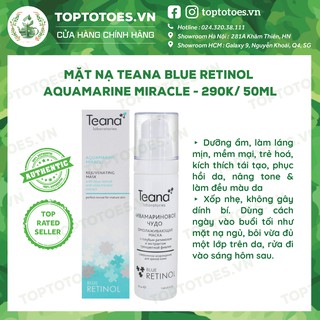 [Date sale] Mặt nạ Teana Blue Retinol Aquamarine Miracle nuôi dưỡng, trẻ hoá da