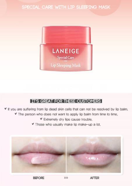 (hàng Mới Về) Mặt Nạ Ngủ Cho Môi Laneige 3g | BigBuy360 - bigbuy360.vn