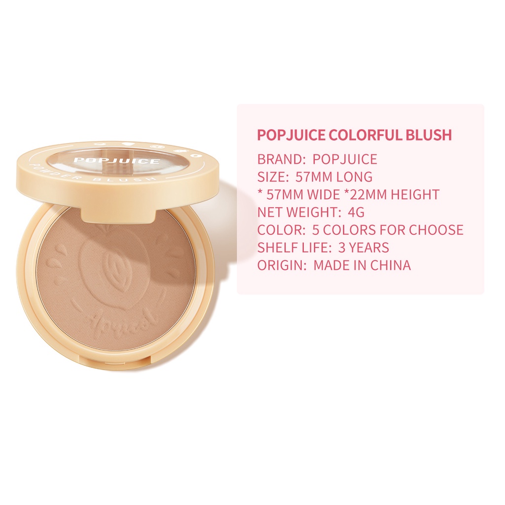 Phấn Má Hồng POPJUICE Dạng Nén Mềm Mịn Sắc Tố Cao Popfeel