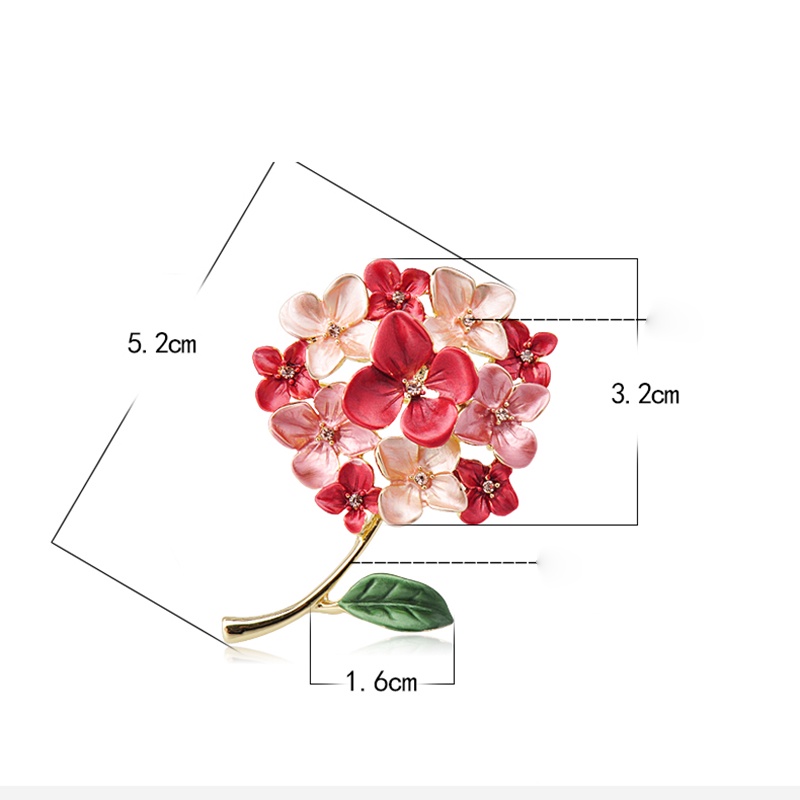 Ghim Cài Áo Hình Bông Hoa Màu Đỏ Phong Cách Nhật Hàn Đơn Giản Thời Trang