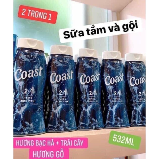 Sữa Tắm Gội COAST 2in1 532ml