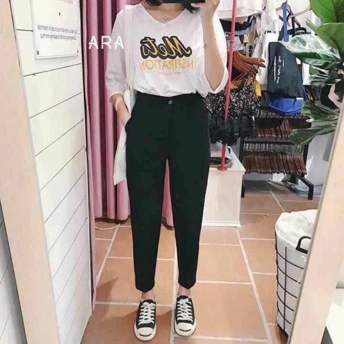 [Big Sale] Quần Baggy Vải Korean 9 Tấc Chất Tuyết Mưa đủ size S,M,L,XL . ! '