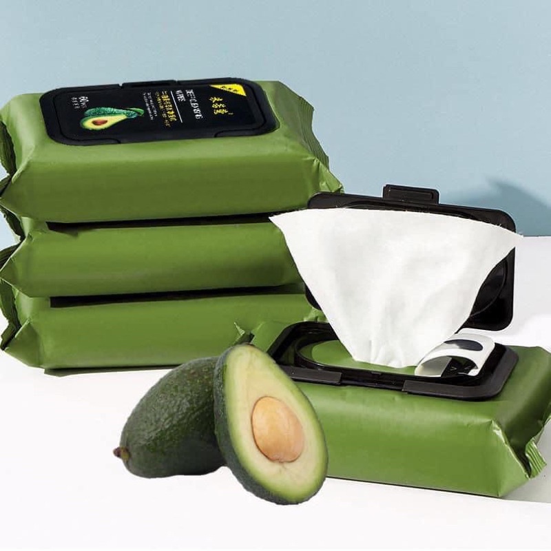 Một gói 60 tờ khăn ướt tẩy trang Bơ Avocado Deep Cleansing Wipes | BigBuy360 - bigbuy360.vn