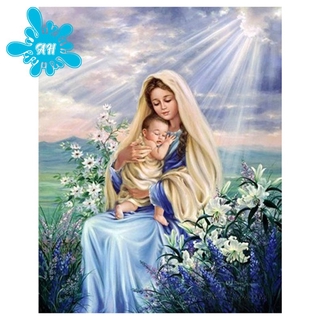Bộ Tranh Đính Đá Tự Làm Hình Đức Mẹ Mary