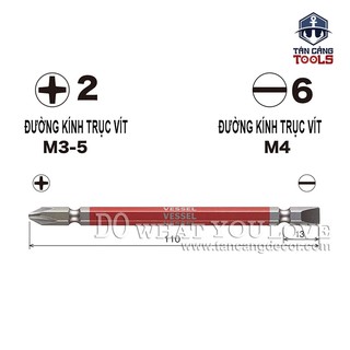 BỘ 2 MŨI BẮT VÍT 2 ĐẦU VESSEL GS142611