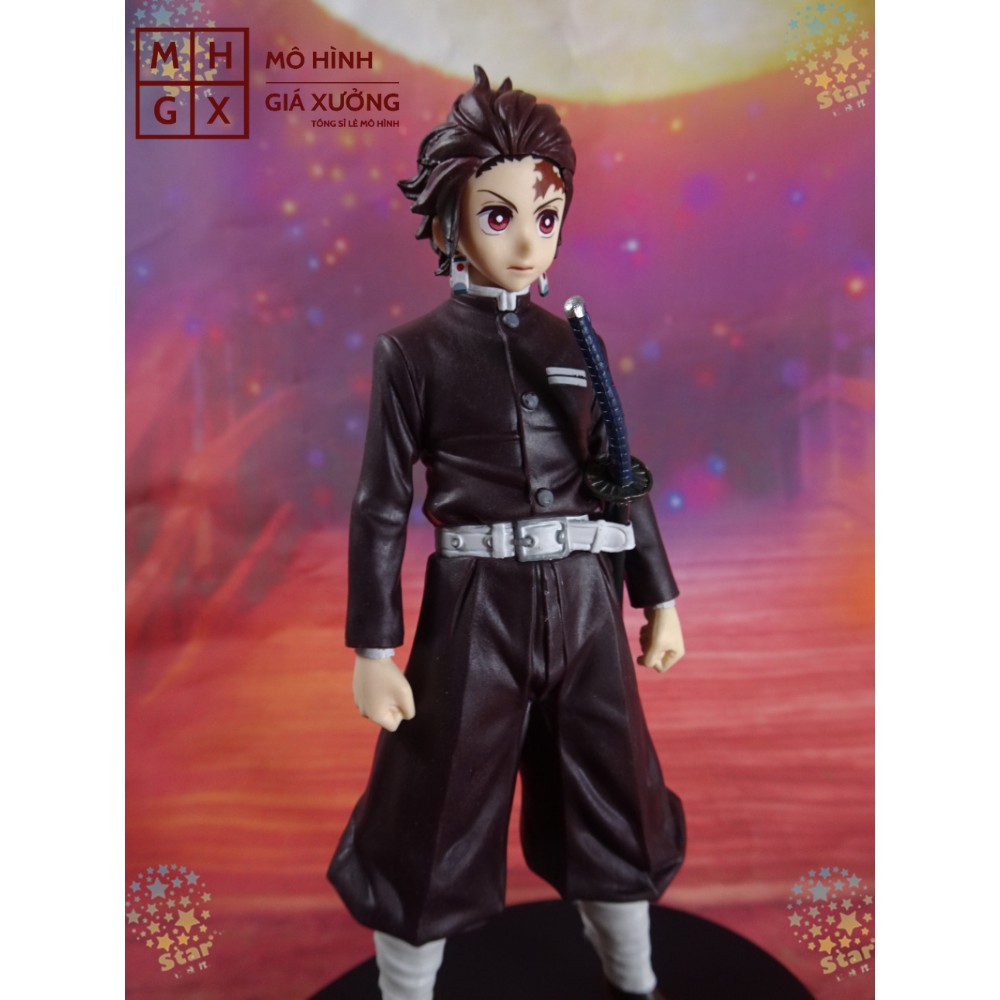 Mô hình Kimetsu No Yaiba figure Demon Slayer Kamado Tanjirou Áo Đen cao 15 cm - figure thanh gươm diệt quỷ