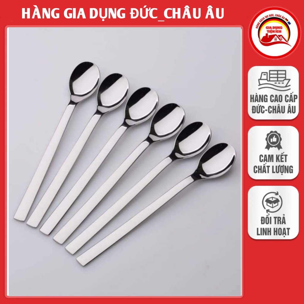 Set 6 thìa WMF NOUVA 19cm chất liệu thép không gỉ Cromagan 18/10 sử dụng an toàn cho sức khỏe, Xuất xứ Đức