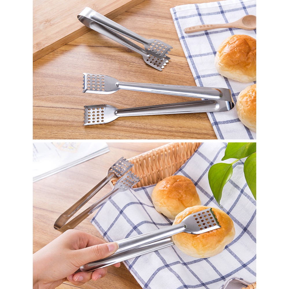 1 Kẹp Gắp Thức Ăn Bằng Thép Không Gỉ Tiện Dụng Cho Nhà Bếp