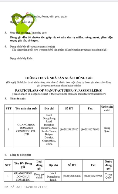 Dầu gội nhuộm tóc PERPECT - Gội là đen tóc - Gói 30 ml