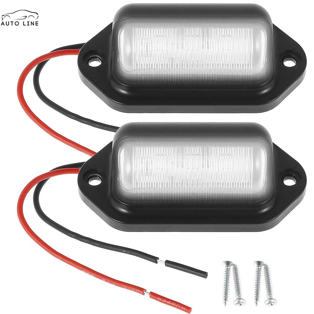 2 Đèn LED 6 Bóng 12V / 24V 6 Bóng Chống Nước Gắn Biển Số Xe Hơi Xe Tải SHOPCYC3357