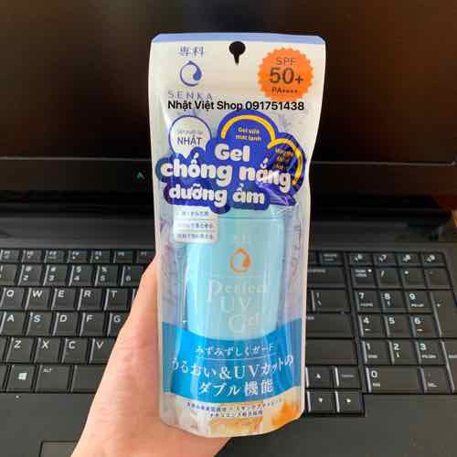 Kem Chống Nắng Gel Sữa Chống Nắng Dưỡng Ẩm Senka Perfect UV Gel SPF50+ PA++++ 80ml