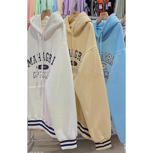 Áo Hoodie Nỉ Chữ Ngực MAHAGRIO Form Rộng Unisex, Áo Nỉ Nữ Có Mũ Nhiều màu