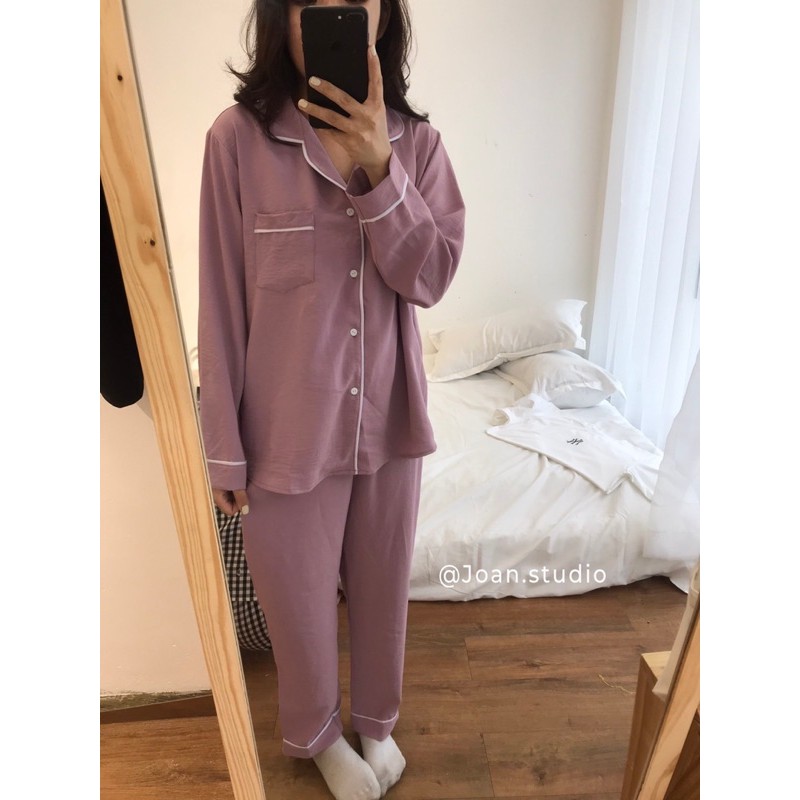 LILAC PYJAMA - Đồ Ngủ Nữ, Đồ Mặc Ở Nhà Chất Đũi Lạnh | BigBuy360 - bigbuy360.vn