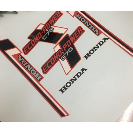 Honda DD đỏ Cub 70 Bộ tem logo sticker dán super xe cup đèn vuông 50cc 70cc