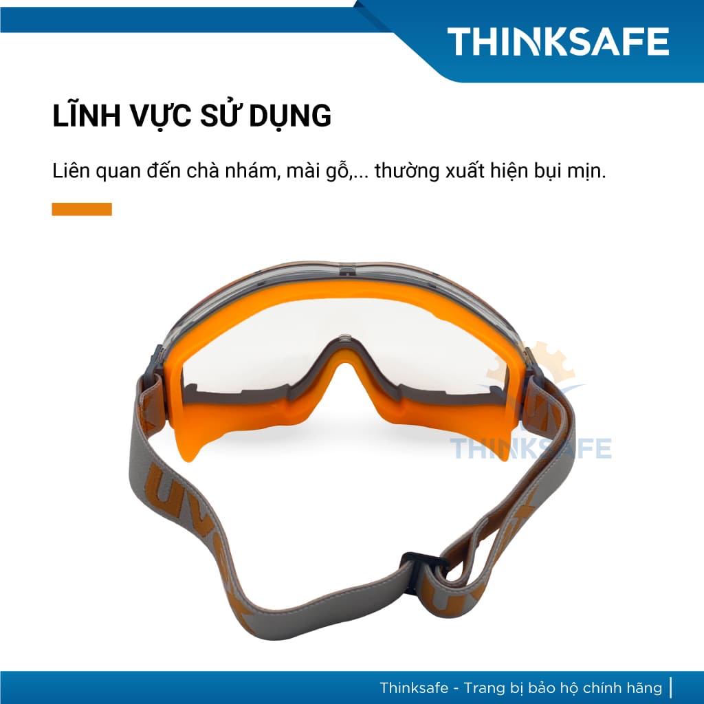 Mắt kính bảo hộ lao động Uvex 9302245 kính chống hóa chất, chống bụi trong suốt, phun sơn, tiện, cắt đục - THINKSAFE