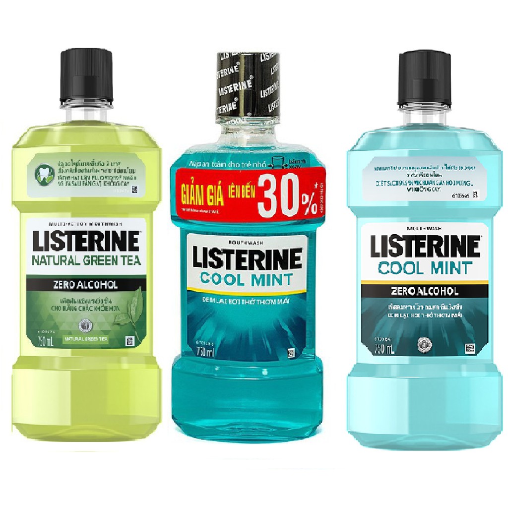 Nước Súc Miệng Sạch Khuẩn &amp; Bảo Vệ Răng Miệng Listerine (Chai 750ml)