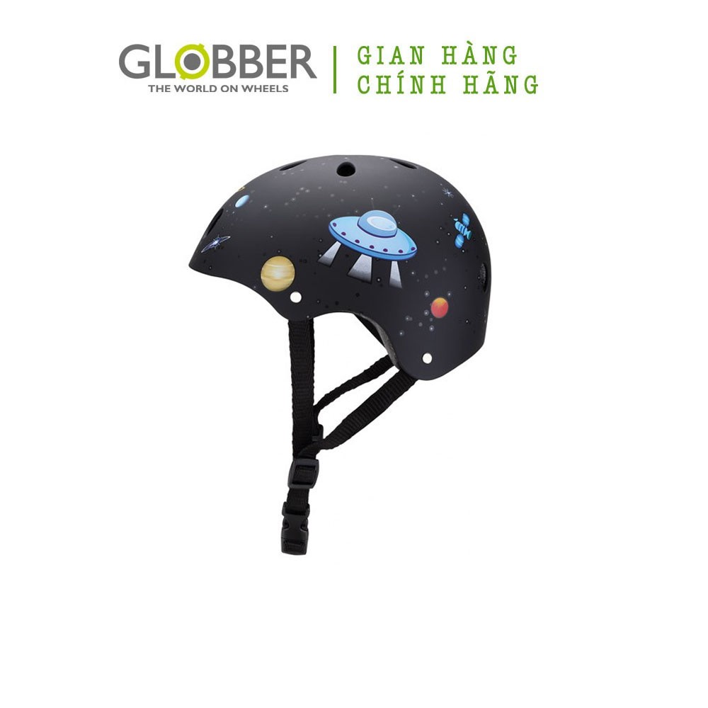 Mũ bảo hiểm Globber Junior - Họa tiết tên lửa/Đen