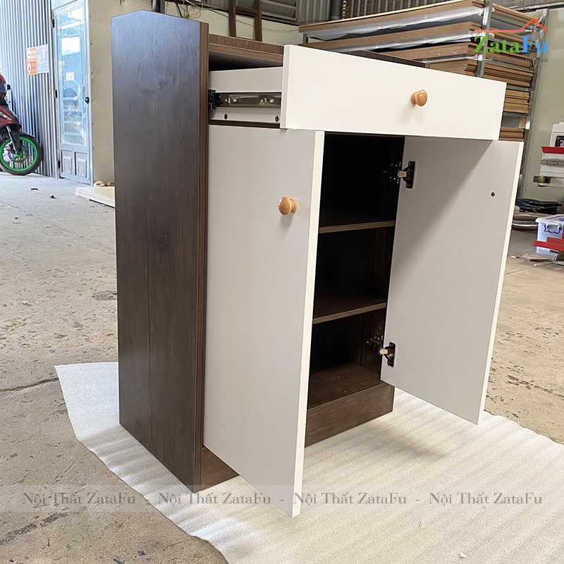 Tủ Giày Gỗ 2 Cánh Có Ngăn Kéo TGIAY-02 ZataFu