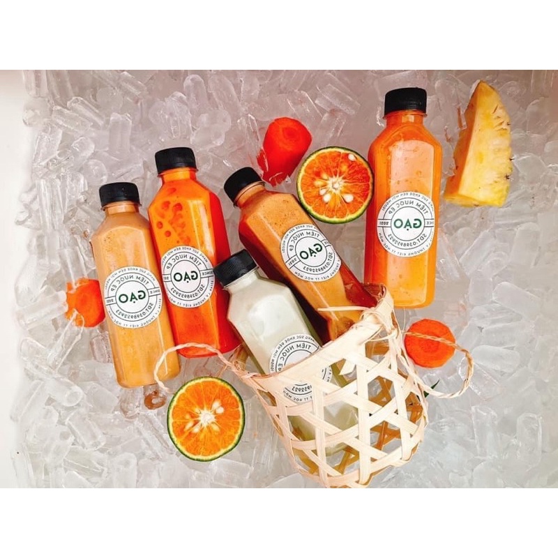 Set chai nhựa vuông kèm nắp nhựa đen