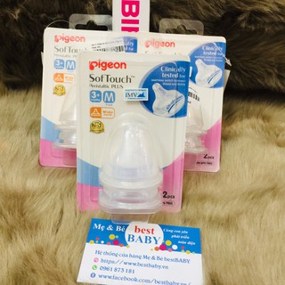 [SÉT 2 CHIẾC] Núm ty Pigeon Plus cổ rộng Size S,M,L,LL