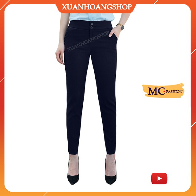 Quần Tây Nữ Lưng Cao Mc Fashion, Kiểu Dáng Quần Âu Công Sở, Ống Côn, 3 Màu Đẹp Q0279(Đen, Xanh Tím Than, Ghi Xám)