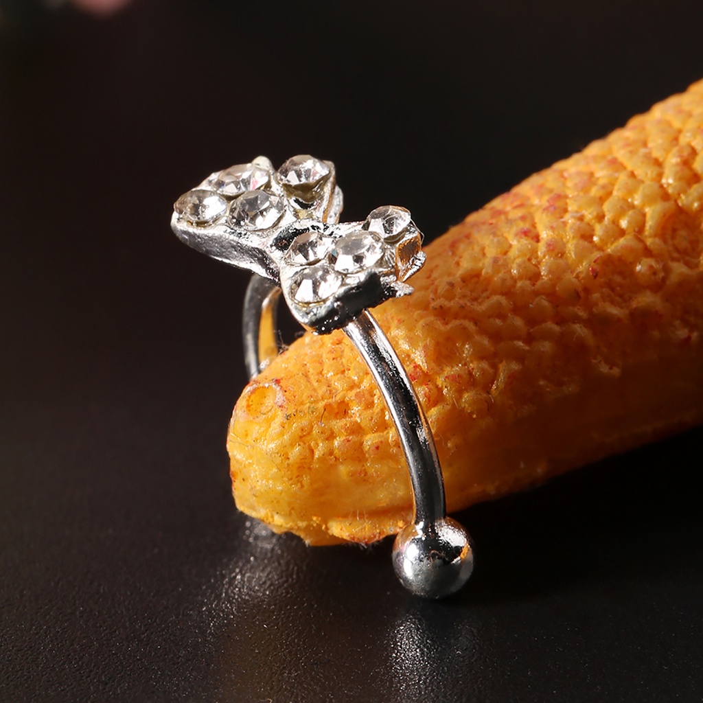 Khuyên tai nơ đính đá pha lê thời trang thanh lịch dành cho nữ