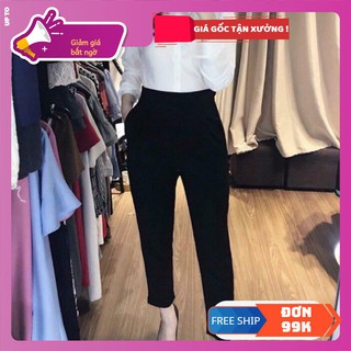 [Hình thật sàn] Quần tây baggy khoá hông lưng thun phía sau ( size SML)