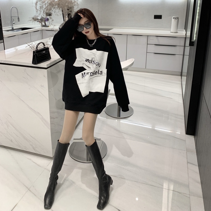 Áo sweater tay dài dáng rộng phong cách thời trang hàn quốc cho nữ | BigBuy360 - bigbuy360.vn