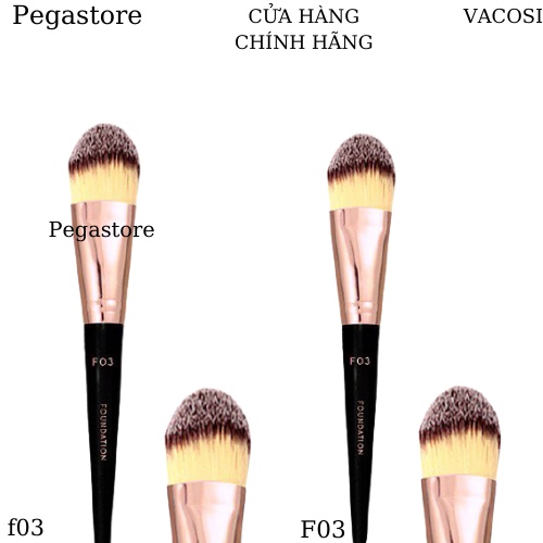 Cọ tán kem nền đầu dẹp Vacosi F03