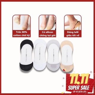 Tất vớ lười nữ lụa cotton thoáng mát chuyên dụng đi giày cao gót, búp bê