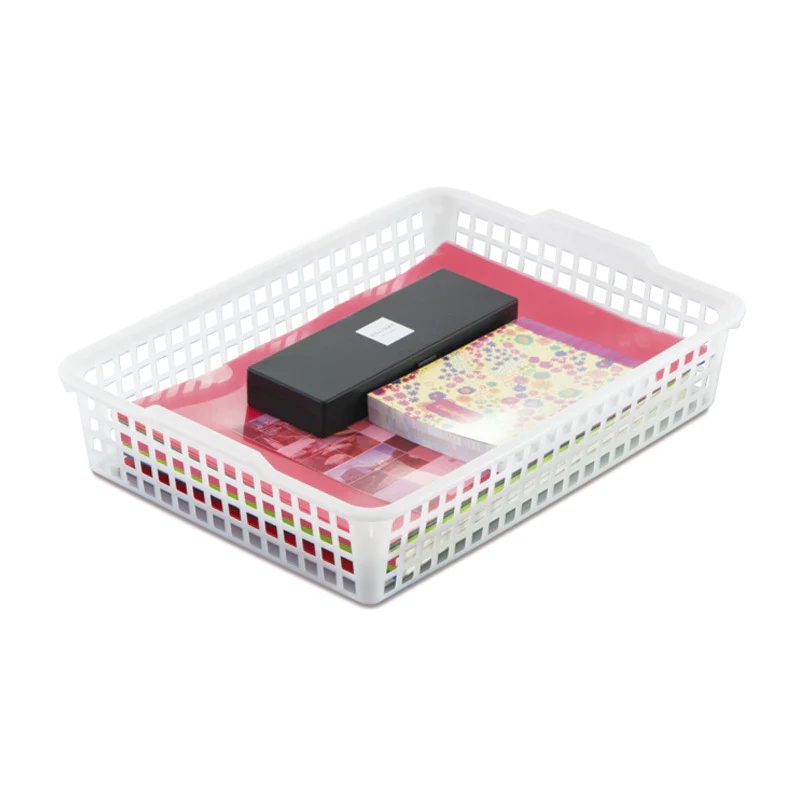 Daiso Khay Nhựa Lớn Cỡ A4 Size Large Basket 36.8x26.8 cmx8 cm