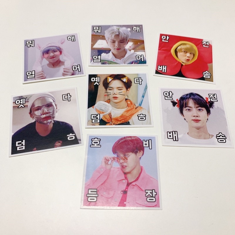 Sticker niêm phong BTS mẫu chữ hàn hyung