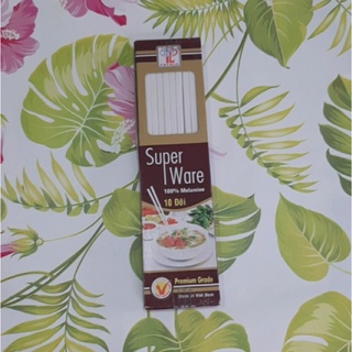 10 Đôi Đũa Thái Melamine màu trắng hiệu Fataco