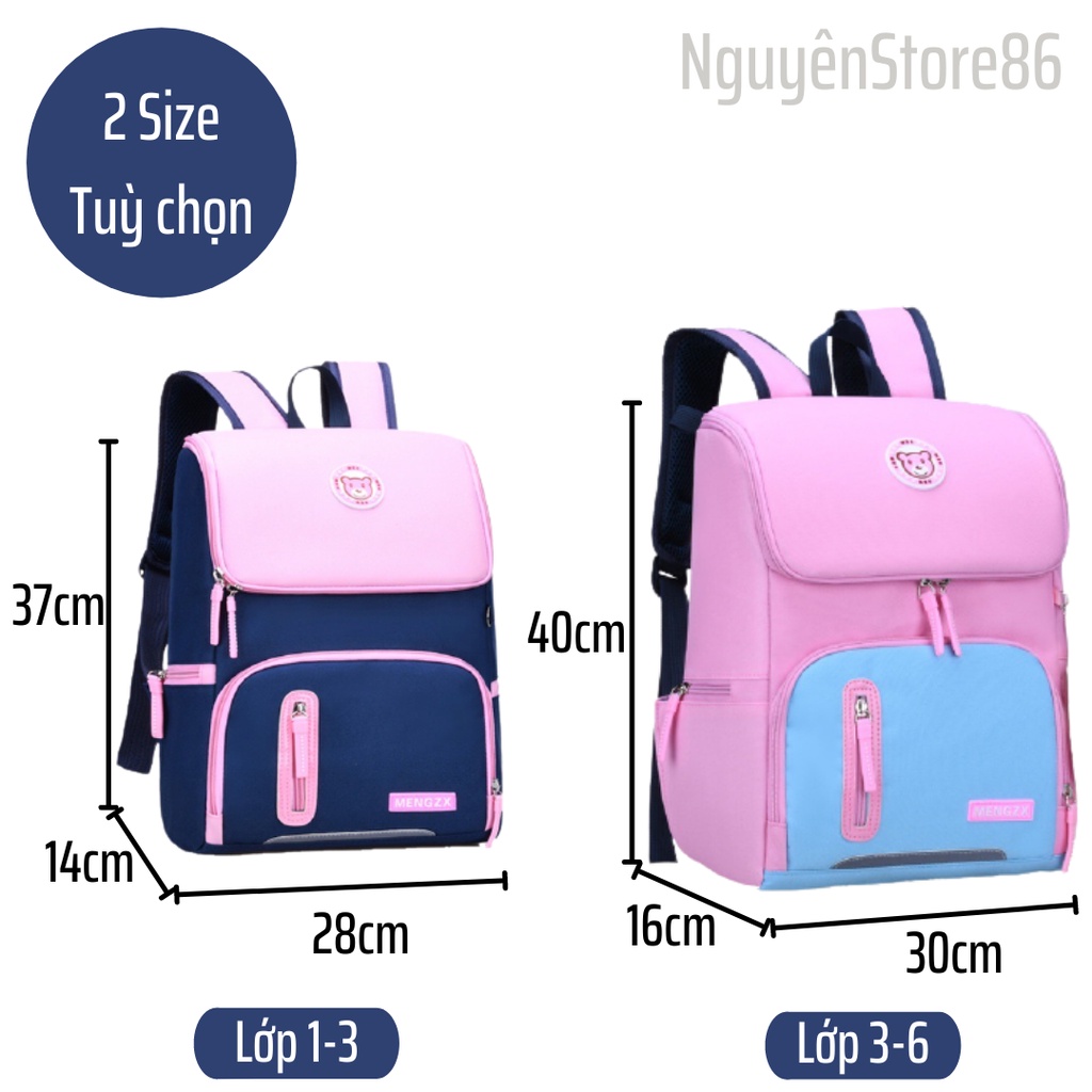 Ba Lô Đi Học Thời Trang, Giá Rẻ, Siêu Nhẹ Cho Bé Gái Học Sinh Tiểu Học - 2 Size Tùy Chọn