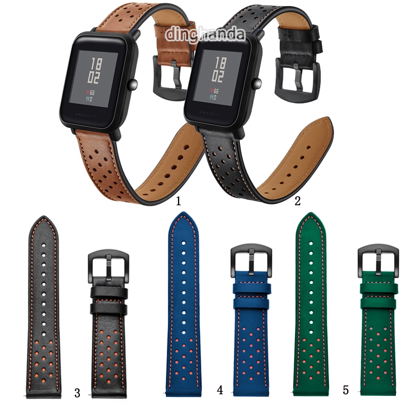 Dây Đeo Bằng Da Cho Đồng Hồ Thông Minh Huami Amazfit Bip Lite Bip S U Bip 3 pro