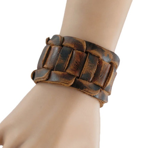 Vòng đeo tay da giả phong cách Vintage độc đáo cho nam