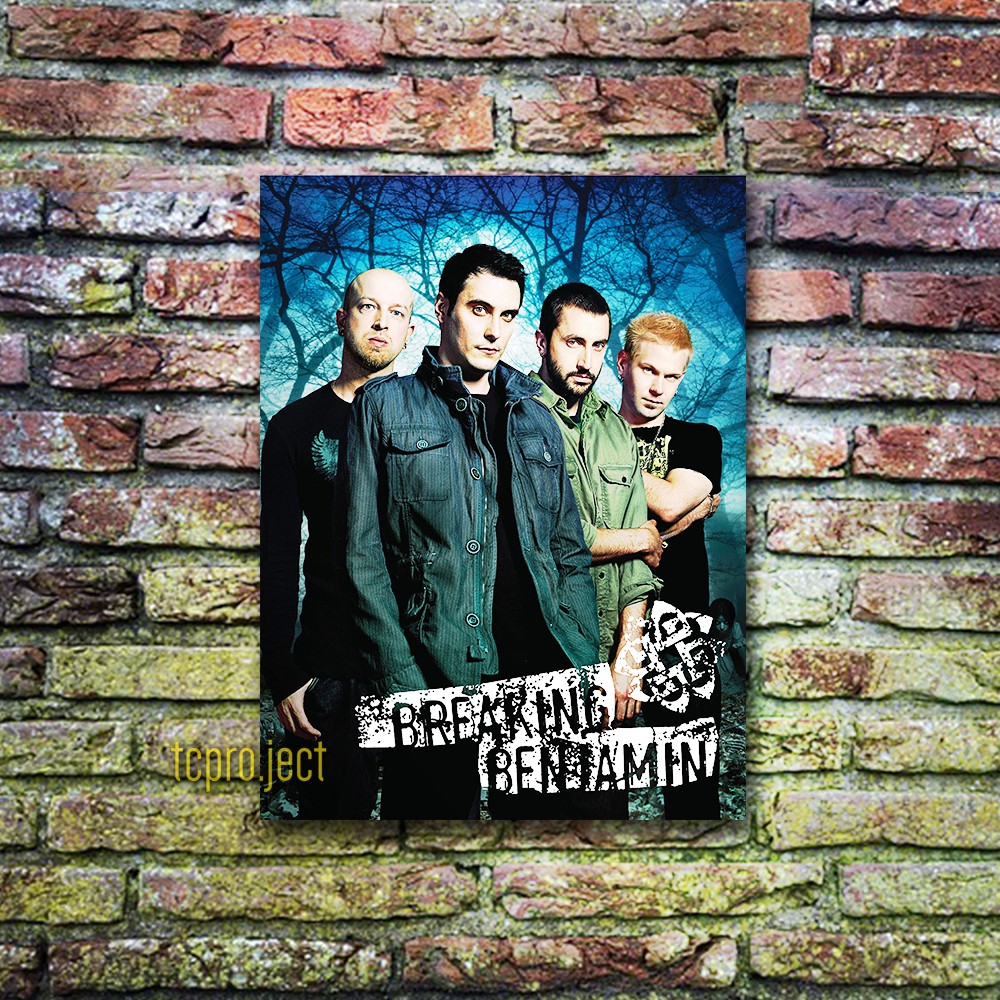 Poster Gỗ Treo Tường Hình Breaking Benjamin Dùng Để Trang Trí