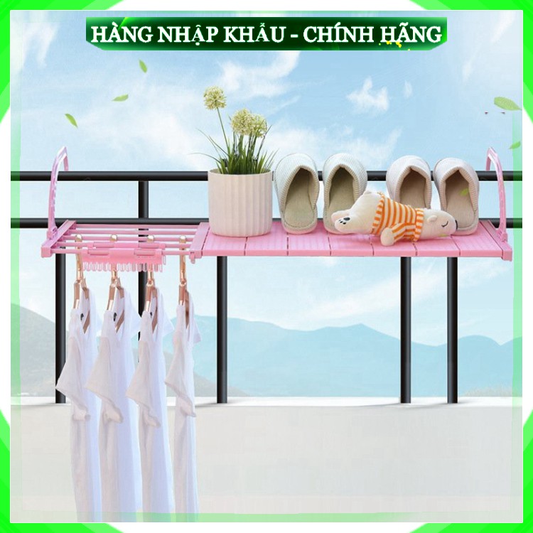 Giá Phơi Quần Áo Đa Năng Giàn Kệ Để Đồ Thông Minh Xếp Gấp Gọn Treo Ban Công