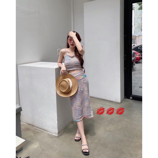 SET VÁY LEN LOANG MÀU CỰC ĐỈNH Ạ