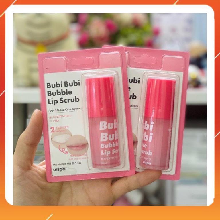 [CHÍNH HÃNG] Tẩy Da Chết Môi Sủi Bọt Bubi Bubi Bubble Lip Scrub (chính hãng)