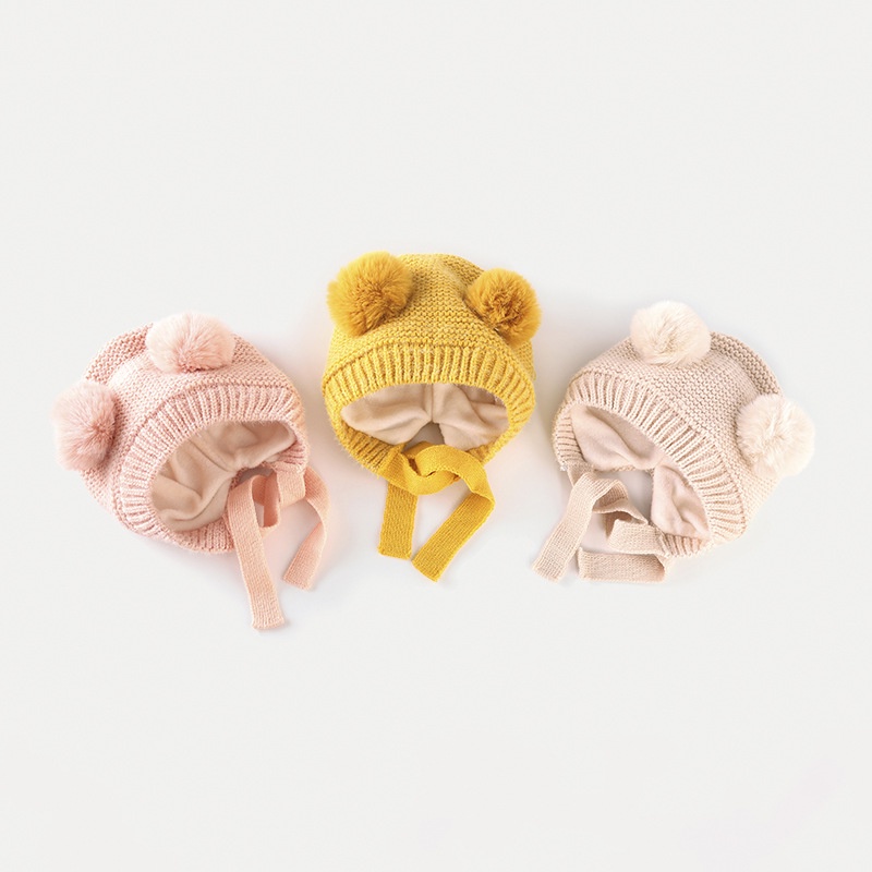 Mũ len dày giữ ấm mùa đông cho bé từ 3-12 tháng tuổi